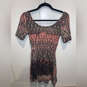 Charlotte Russe Dress Pink Tribal Print